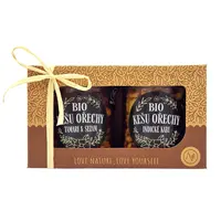 NATU Dárkový set BIO kešu ořechů deluxe I., 2 x 160 g