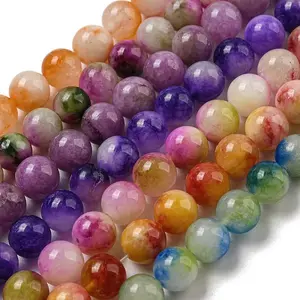 Natural Dyed Yellow Jade Beads Strands