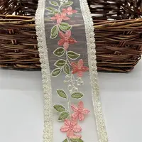 Polyester Embroidery Organza Ribbon