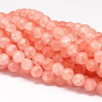 Synthetic Crackle Quartz Bead Strands