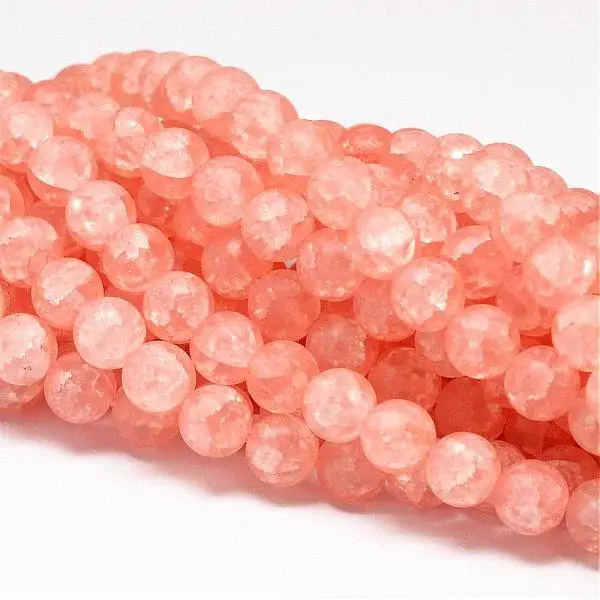 Synthetic Crackle Quartz Bead Strands