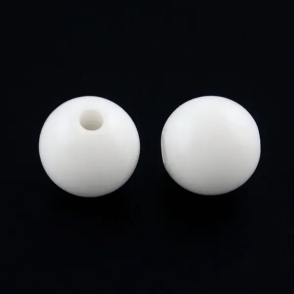 Round Opaque Acrylic Beads