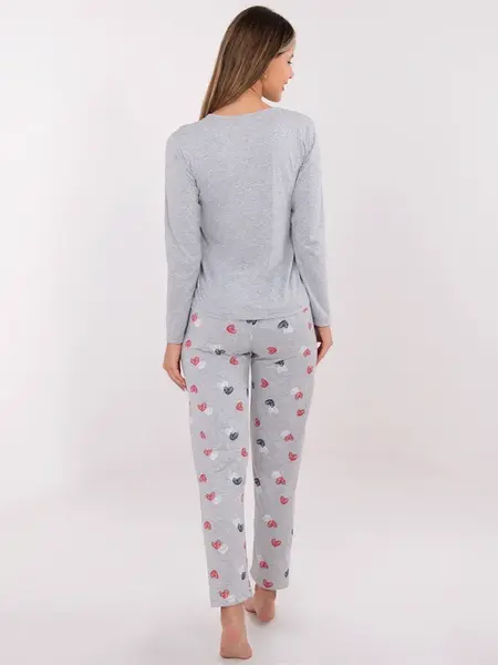 Dámské šedé pyžamo s potiskem
