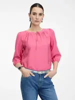 Růžová halenka s tříčtvrtečními rukávy
