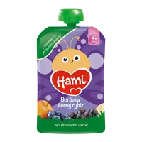 HAMI Příkrm kapsička Jablko, banán, černý rybíz a borůvky 100 g