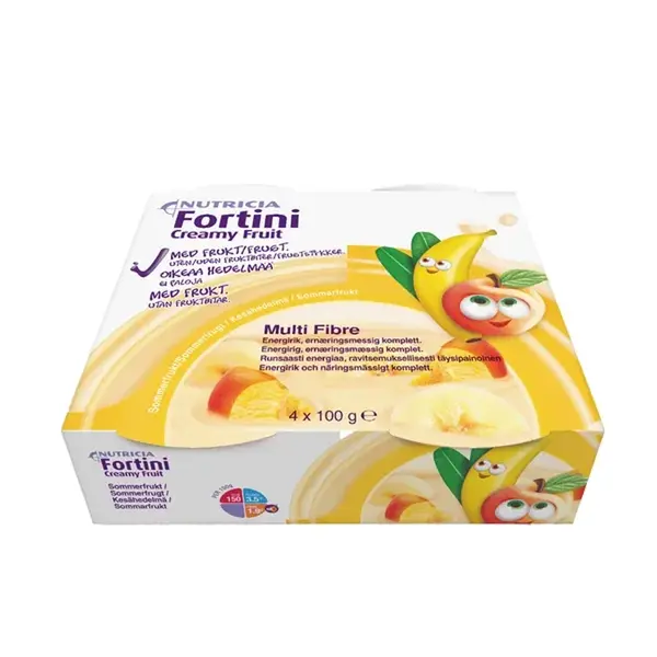 FORTINI Creamy fruit multi fibre letní ovoce 4 x 100 g