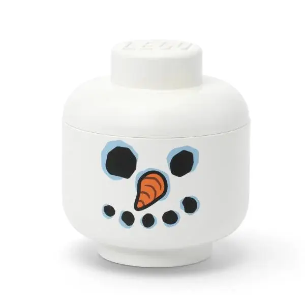 LEGO úložná hlava (velikost S) - sněhulák