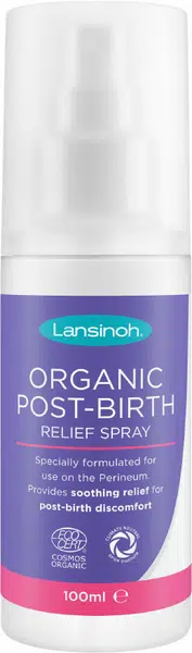 LANSINOH Organický uklidňující sprej na hráz po porodu 100 ml
