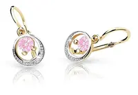 Cutie Jewellery Zlaté detské náušnice C1997-10-X-1 ružová