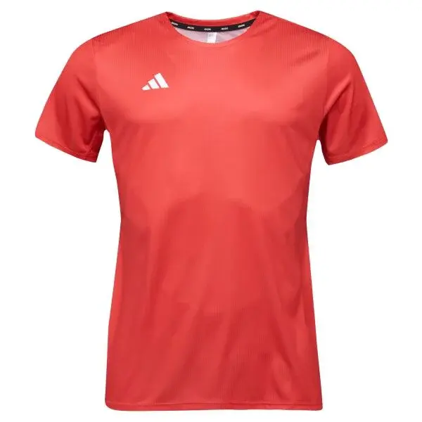 adidas CU RUN TEE SB M Pánske bežecké tričko, červená, veľkosť