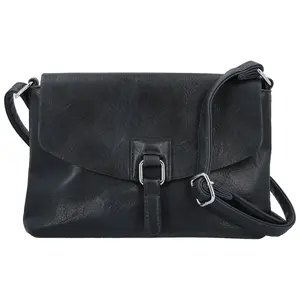 Trendy dámská koženková crossbody kabelka Derika, tmavě modrá