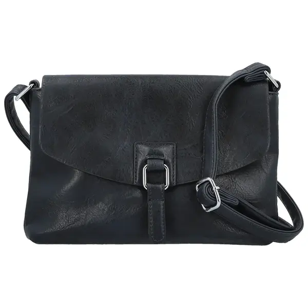 Trendy dámská koženková crossbody kabelka Derika, tmavě modrá