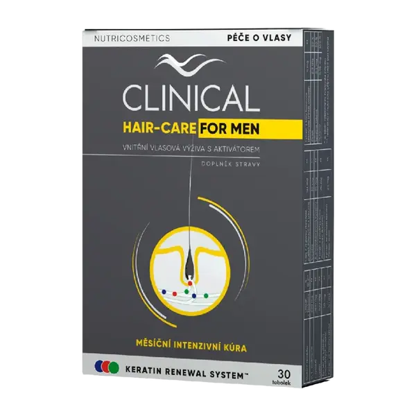 CLINICAL NUTRICOSMETICS Hair-Care for MEN měsíční kúra 30 tobolek