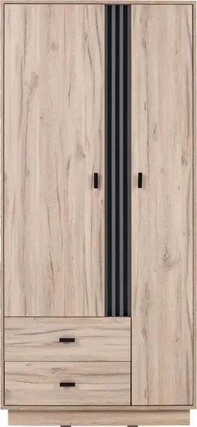 Šatní skříň AllMo AL2 Barva korpusu + barva dveří: Dub Estena + Antracit