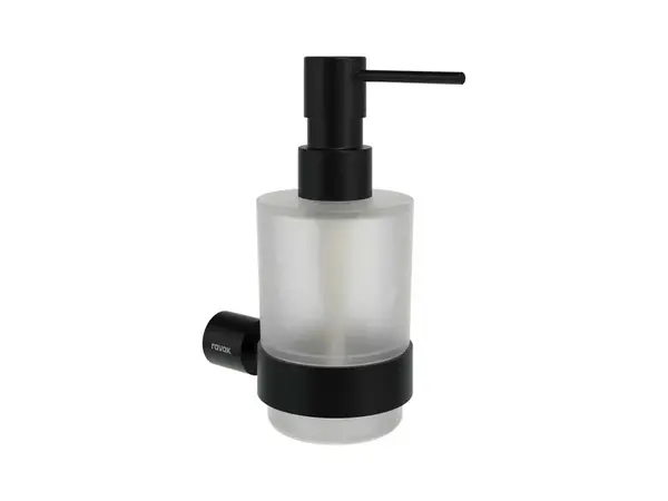 Ravak Fold - Dávkovač mýdla s držákem, sklo/matná černá X07P1356