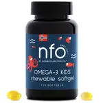 NFO Omega-3 pro děti žvýkací kapsle s vitaminem D, rybí želatina žvýkačky