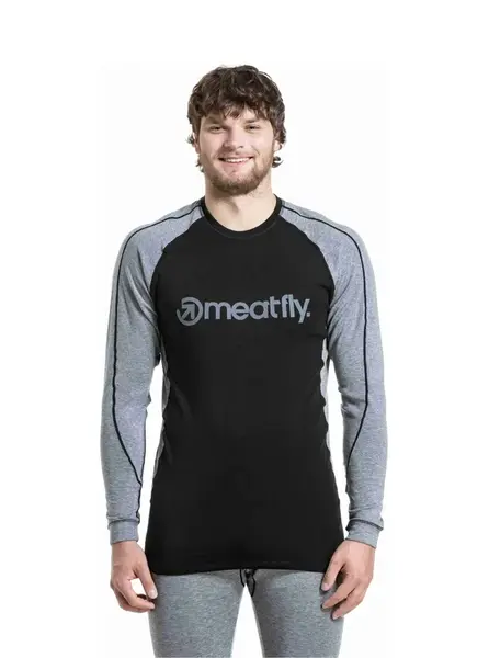 Meatfly pánské merino tričko Carl Charcoal Heather | Šedá | Velikost S