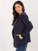 Dámska mikina s kapucňou, tmavomodrá