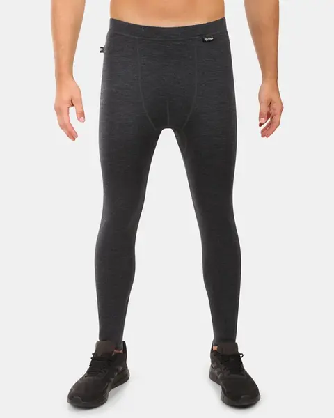 Pánské termo kalhoty z merino wool kilpi mavora bottom-m černá xxl