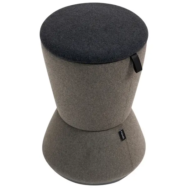 Novel KANCELÁŘSKÁ STOLIČKA tkaná látka šedá, černá