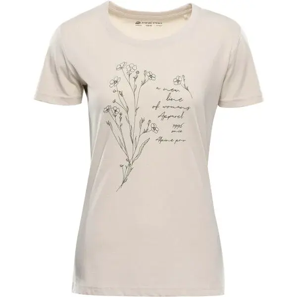 ALPINE PRO TERMESA 3 Dámské triko, béžová, velikost