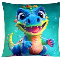 Dětský dekorační polštář Phantasy Dino, 35x35 cm