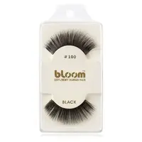 Bloom Natural nalepovacie mihalnice z prírodných vlasov No. 100 (Black) 1 cm