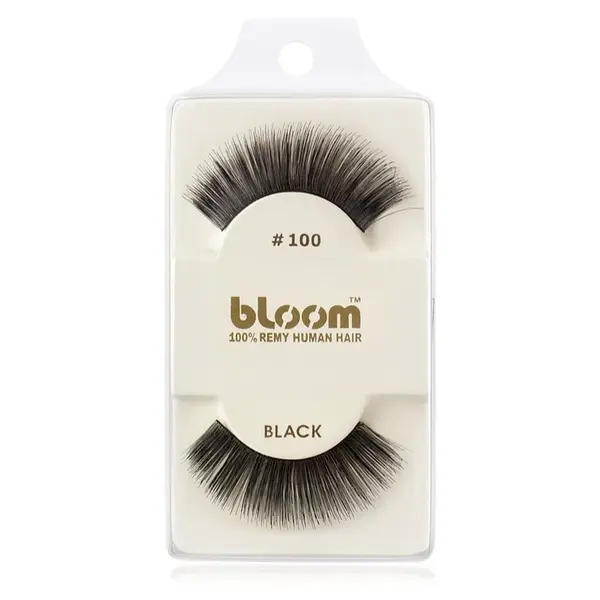 Bloom Natural nalepovacie mihalnice z prírodných vlasov No. 100 (Black) 1 cm