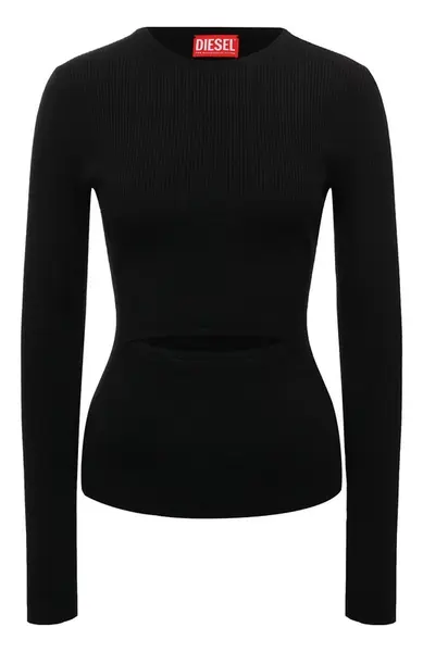 Diesel čierny sveter s dlhým rukávom
