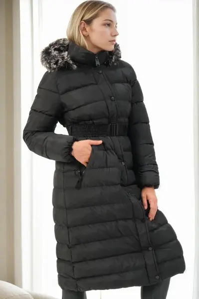 Z9779 DEWBERRY WOMEN'S COAT-BLACK