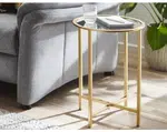 Kulatý odkládací stolek Lagos 39 cm, zlatý
