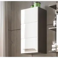 Závěsná koupelnová skříňka Gloss, antracit/bílá lesk