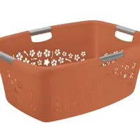 Koš na prádlo Flowers 50 l, terakota