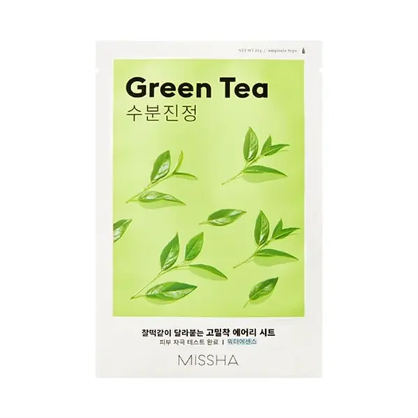 MISSHA Airy fit sheet mask green tea plátýnková maska 19 g