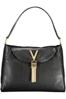 Černá kožená kabelka s ozdobou