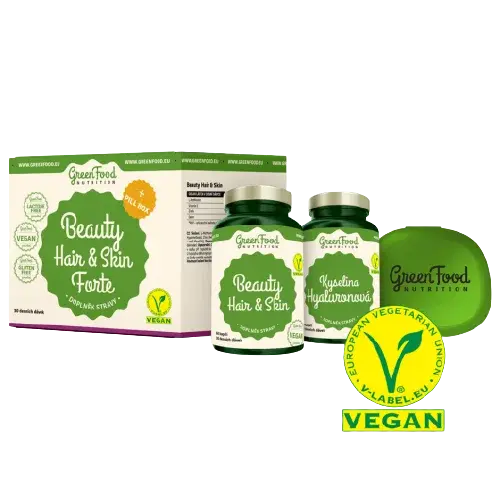 GREENFOOD NUTRITION Beauty Hair & Skin Forte + Pillbox 3 ks