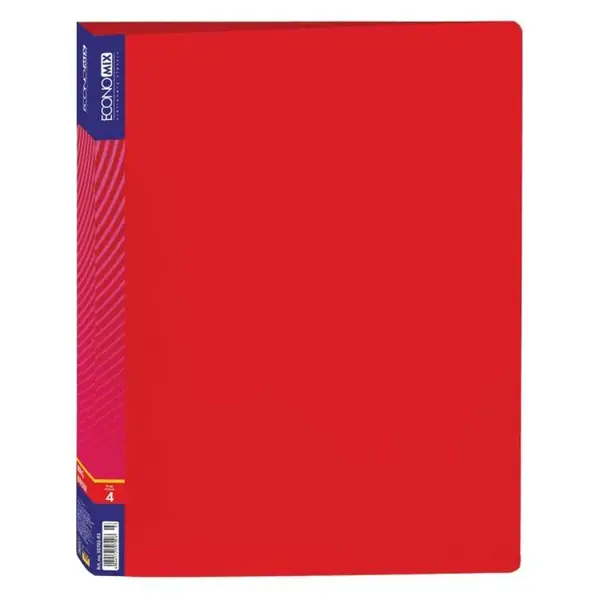 Kroužkový pořadač se 4 kroužky, pro A4 červený