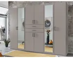 Šatníková skriňa so zrkadlami Düsseldorf, 270 cm, šedá sahara%