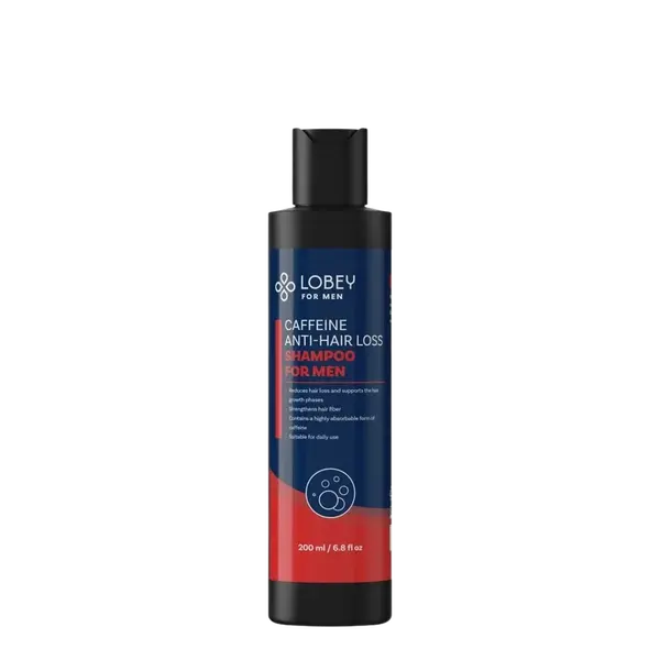 LOBEY Kofeinový šampon proti padání vlasů pro muže 200 ml
