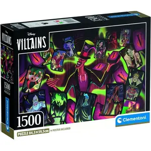 Clementoni puzzle 1500 Disney Záporáci