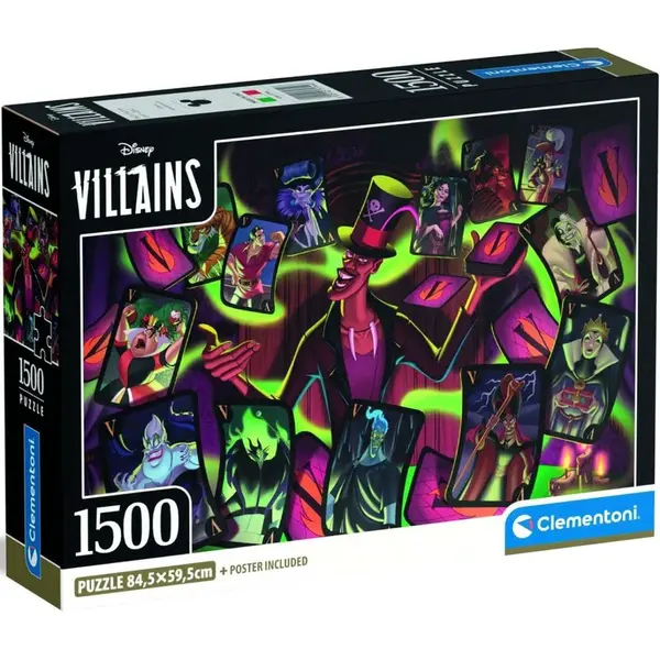 Clementoni puzzle 1500 Disney Záporáci