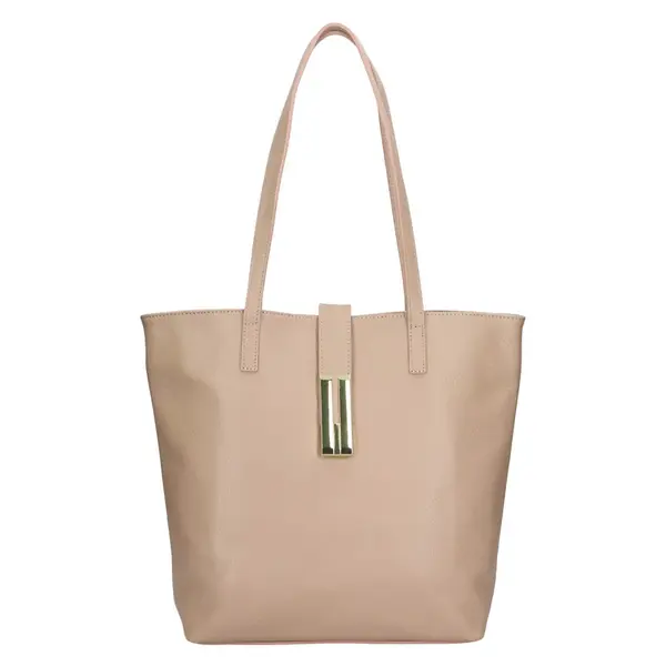 Dámská kožená kabelka Italia Ramira - béžová