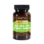 NATU Garden Fusion, Vitamin D3+K2+K1 Synergy Complex 2000 IU, 90 kapslí