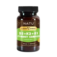 NATU Garden Fusion, Vitamin D3+K2+K1 Synergy Complex 2000 IU, 90 kapslí