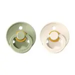 BIBS Colour dudlíky z přírodního kaučuku 2 ks vel. 2 Sage / Ivory