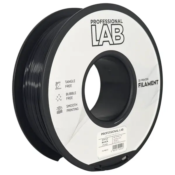 Professional Lab FG-P88-E1, 3D filament, PLA Silk, Black, 1kg, 1,75mm