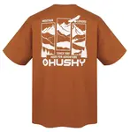 Husky Tee View M M, brown Pánské bavlněné triko