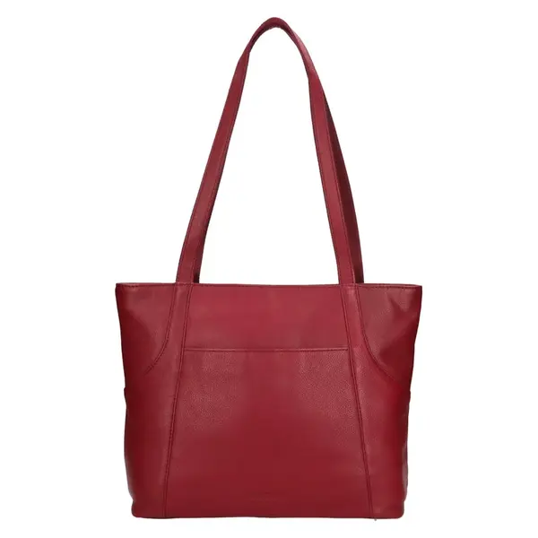 Kožená dámska kabelka cez rameno SendiDesign Marta – vínová