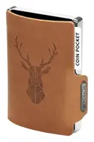 Kožená mini peňaženka Mondraghi Silhouette Modern Deer Caramel