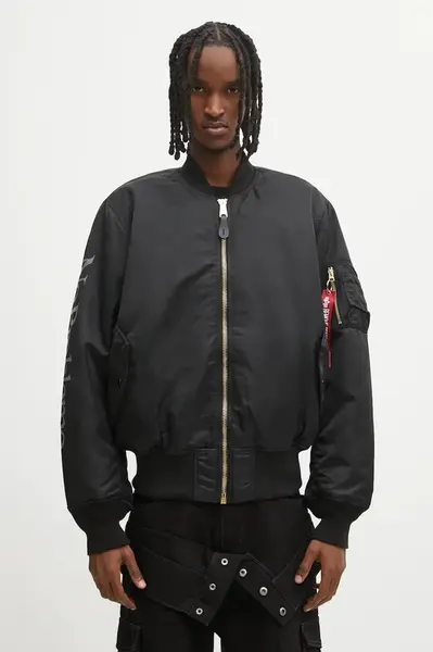 Oboustranná bomber bunda No Problemo x Alpha Industries No War MA-1